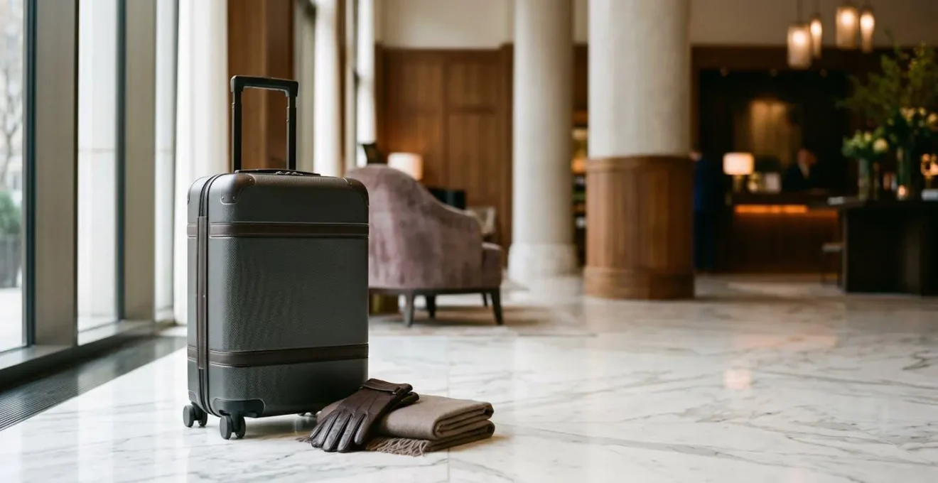 Scène évoquant un service de conciergerie de luxe pour voyageurs exigeants recherchant le confort absolu