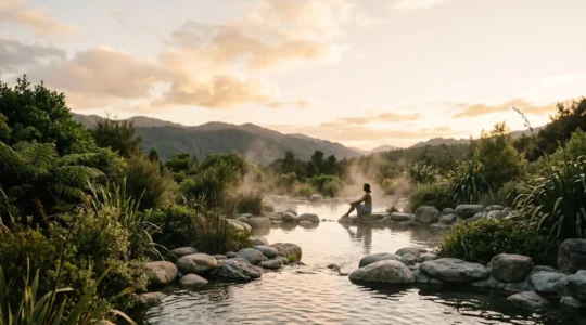 Moment de détente et relaxation dans un environnement thermal apaisant